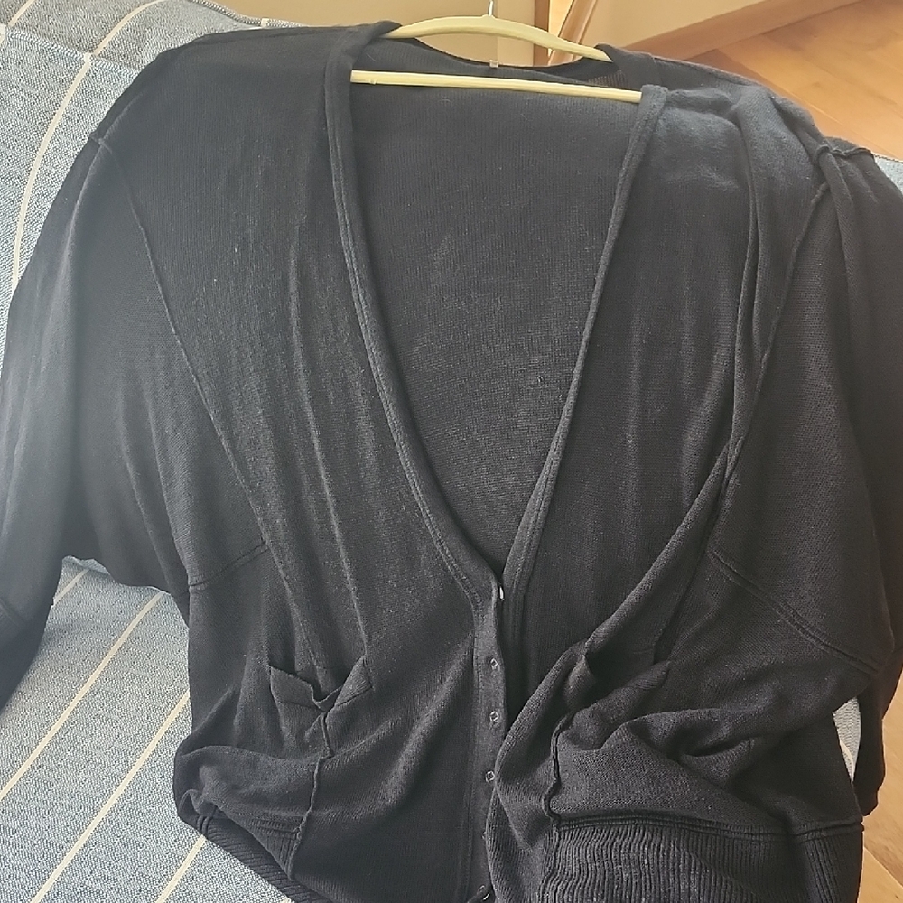 Free People Black Knit Sweater